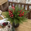 Venda Quente Transfronteiriça Buquês de Grama Artificial de Pinheiro e Cipreste de Natal Enfeites de Chão Decoração de Casa Decoração de Jardim