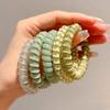 Corda de Telefone Rosa de Alta Elasticidade, Elástico de Cabelo para Meninas, Elástico para Rabo de Cavalo, Tiara de Anel de Borracha de Alto Valor, Elástico de Cabelo