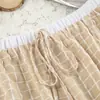 2026 Otoño e Invierno Nuevo Estilo Europeo y Americano Pijama de Retazos a Cuadros Conjunto de Dos Piezas Cómodo Cárdigan de Manga Larga Pantalones Cortos Ropa de Casa para Mujer