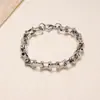 Cadena de Hueso de Acero Inoxidable de Venta Caliente Transfronteriza Cadena Cubana para Hombres Europeos y Americanos Moda Versátil Lujo Ligero Acero de Titanio de Gama Alta Pulsera