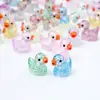 Óculos de Sol Luminosos Coloridos Fofos Boneco Pato Amarelo Fofo Decorações Diy Acessórios Ornamento Pequeno para Mesa Carro