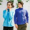 Jaqueta de Lã Grossa para Homens e Mulheres, à Prova de Vento e Quente para Exterior, Cardigan de Lã Polar para Outono e Inverno para Casais, Logo Bordado