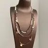 Collar de Cuentas Estilo Étnico Bohemio, Collar Personalizado de Múltiples Capas Colorido Apilado, Cadena para Clavícula de Diseño de Nicho para Mujer