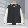 Suporta jaqueta corta-vento de beisebol unissex com blocos de cor, estilo primavera e outono, estampada e bordada, cardigã para esportes em grupo, blusa de manga comprida