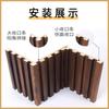 Fábrica de Comercio Exterior Paneles de Pared de Rejilla de Madera Maciza Paneles de Gran Muralla de Madera con Veta de Madera Minimalista Moderno Diseño Cóncavo-Convexo Paneles de Rejilla de Madera Lujo Ligero
