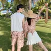 Traje de baño de pareja estilo coreano, Conjunto de dos piezas dividido moderno estilo Ins, Bañador conservador para hombre para aguas termales, Traje de baño para mujer de vacaciones