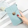 Bolsa de Celular com Gancho para Mulheres 2026 Novo Estilo Coreano Simples Bolsa de Ombro Transversal Transparente Tela Sensível ao Toque Fivela de Travamento de Estudante Bolsa Pequena