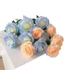 Rosa artificial de un solo tallo en azul hielo, regalo para el Día de San Valentín, decoración del hogar, flor para boda, accesorio de fotografía