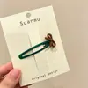 Pinza para el Cabello Exquisita de Gama Alta para Mujer Clip BB Estampado de Leopardo Retro Lindo Clip para Flequillo Lateral Accesorios para el Cabello de Moda con Temperamento