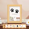 Caja Conmemorativa de Pelo de Mascota y Pelo Fetal Transfronteriza para Gatos y Perros, Recuerdo con Grabado de Foto, Conservación y Almacenamiento de Uñas y Dientes