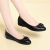 Zapatos de Mamá Dropshipping para Medianos y Ancianos, Zapatos Planos Cómodos para Ancianos, Zapatos Individuales de Primavera y Otoño con Hebilla Cuadrada de Suela Blanda, Zapatos de Mujer de Superficie Suave con Boca Baja