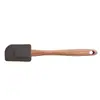 Espátula de Silicona para Hornear Herramientas de Cocina Pastel Postre Crema Espátula Mango de Madera Espátula Grande para Mantequilla Hogar
