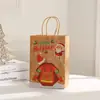 Bolsa de Presente de Natal, Bolsa de Mão para Doces, Bolsa de Presente de Feriado, Bolsa de Embalagem de Papel Kraft, Material Ecológico para Atacado