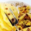 Nueva Pala de Piña en Forma de V de Acero Inoxidable Mango de Madera Cuchillo de Piña Pelador Herramienta para Quitar Ojos de Piña Cuchillo para Pelar Fruta