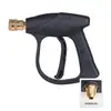 Pistola de Água para Lavagem de Carros de Alta Pressão Curta Máquina de Limpeza de Conexão Rápida Pistola de Alumínio Conjunto de Bicos de Pistola de Lavagem de Carros Multifuncional Doméstico em Estoque
