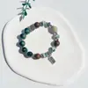 Pulsera de Cerámica Jingdezhen Nueva Pulsera de Cerámica Estilo Chino Joyería Hecha a Mano Cuerda Estilo Tíbet Puesto de Pulseras Jingdezhen