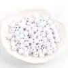 Cuentas redondas acrílicas de color sólido de 6-20 mm, moda, hechas a mano, material para joyería DIY, cuentas sueltas, accesorios para joyería