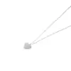 Collar con Colgante de Corazón Hueco Tridimensional de Plata al por Mayor Estilo Coreano Diseño Simple Versátil Cadena para Clavícula con Forma de Corazón para Mujer