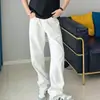 Jeans blancos estilo americano para hombre verano ootd outfit pantalones cleanfit ropa de trabajo pantalones de pierna ancha pantalones de pierna recta lavados