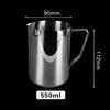 Xícara de Café Latte Art em Aço Inoxidável Comercial com Escala de Medição, Jarra de Leite Espessa, Xícara de Café Italiana, Seleção Premium de Leite