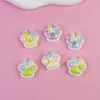 Ding Yi Leng Yue Accesorios de Resina con Agujero Pasante Cadena para Teléfono Móvil Garra de Gato de Dibujos Animados Cuentas Cuentas Diy Accesorios de Pegamento de Crema
