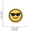 Pegatinas de Tela con Expresiones de Emoji Accesorios para Ropa Calcomanías Decorativas Parches Divertidos Serie de Insignias Redondas Lindas de Smiley