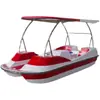 Bote de Pedales Turístico Parque de Pies Auto-Bote Fibra de Vidrio Drenaje de Agua Juego de Pedales Bote de Choque Área Escénica Bote de Crucero Metabo