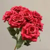 Flores artificiales rojas decoración de escena de boda ramo de flores falsas rosas hortensias flores de boda flores artificiales venta al por mayor