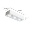 Spots quadrados ultrafinos de quatro cabeças de espectro total, montagem aparente, iluminação simples para sala de estar, luzes LED tipo balde com anti-reflexo profundo