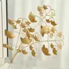 Simulação Flor de Ano Novo Flor Plástica Dourada Balde de Ano Novo Galhos Longos Palmeira Vermelha Hortênsia Palavra Fu Amor Flor de Ano Novo Atacado