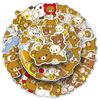 50 Adesivos de Urso Soltos Urso Fofo Relaxado Rilakkuma Animal de Desenho Animado Impermeável Decorativo Adesivos para Garrafa Térmica