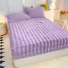 Pelúcia de Coelho Classe A Lençol de Baixo com Elástico de Peça Única Colcha de Veludo de Leite Espessa Protetor de Colchão Simmons Roupa de Cama