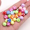 Contas Acrílicas Bicolores Melancia 12mm Redondas Feitas à Mão DIY Miçangas Corrente de Celular Pingente Pulseira Contas Soltas Acessórios