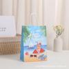 Sacola de praia de tubarão de desenho animado Sacola de papel kraft Sacola de embalagem de shopping Sacola de presente de doces Atacado