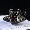 Juego de Tazas de Café Chunford Lirio del Valle Morado Aspecto de Alta Gama Cerámica de Lujo Ligero Diseño de Taza Regalo de Boda para Pareja Inauguración de Casa