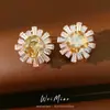 Pendientes Vintage de Plata con Incrustaciones de Circonita, Formas Redondas y Cuadradas, Pendientes Exquisitos y Elegantes con un Toque de Lujo Ligero y de Alta Gama