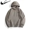 Sudadera con capucha para hombre, transfronteriza, primavera y otoño, color liso, corte holgado, camiseta deportiva de manga larga, capa base, estilo cálido, retro