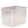 Caja de almacenamiento transparente para uso doméstico, caja de almacenamiento de juguetes y snacks, organizador de plástico para ropa de armario, cesta de almacenamiento, caja de almacenamiento