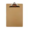 Grampo A4 Prancheta de Madeira com Clipe, Clipe Forte de Metal, Bloco de Notas Multifuncional de Madeira, Simples e Durável