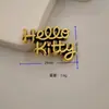 DIY Estilo Coreano Elegante Icono de Logo Grande Letra Aleación Accesorios Trendy Accesorios para el Cabello Pasador Broche Kitty Accesorio de Aleación