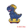 Comercio exterior dibujos animados dinosaurio lindo bordado tela pegatinas DIY niños camiseta material auxiliar con parche adhesivo pegatinas impresión personalizada
