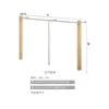 Estante de exhibición para tienda de ropa de mujer Colgador de pared madera maciza estante de exhibición para ropa de niños perchero de acero inoxidable