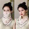 Nuevo Pañuelo de Seda Triangular Cortavientos Velo de Hielo Transpirable Protección Facial Pañuelo para Colgar en las Orejas de Mujer Pañuelo de Protección para el Cuello Delgado para Exteriores