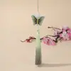 Bordado de mariposa en degradado dorado estilo nacional falda antigua con cara de caballo accesorios colgantes borla de púas hecha a mano joyería al por mayor