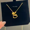 Collar de Hello Kitty Hueco de Estrella Dorada de Cinco Puntas 2026 Nuevo Dulce y Lindo Diseño de Nicho Cadena para Clavícula Joyería