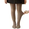 Medias de invierno para niñas, superventas transfronterizas, color sólido de algodón, engrosadas y cálidas, raya vertical, alta elasticidad, pantalones ajustados para niños pequeños y niños pequeños