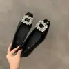 Zapatos de Salón Bajos de Punta Cuadrada Estilo Francés para Mujer 2026 Otoño Nueva Llegada Slip-on Zapatos Perezosos Estilo Pequeño Chanel Casual Versátil Mocasines
