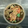 Medallón Conmemorativo Zodiaco de Color 12 Monedas Conmemorativas del Zodiaco Año del Dragón Serpiente Caballo Medallón Conmemorativo Evento de Venta de Seguros Regalos