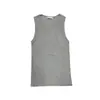 Chal de Algodón 100% Peinado de Alta Elasticidad con Puntada Visible para Hombre, Camiseta Interior sin Mangas Ajustada, Venta al por Mayor de Fábrica Transfronteriza de Verano