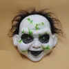 Chenzi Halloween Cara de Fantasma de Terror Payaso Máscara Sonriente Divertida Accesorios Fiesta Fantasma Cosplay